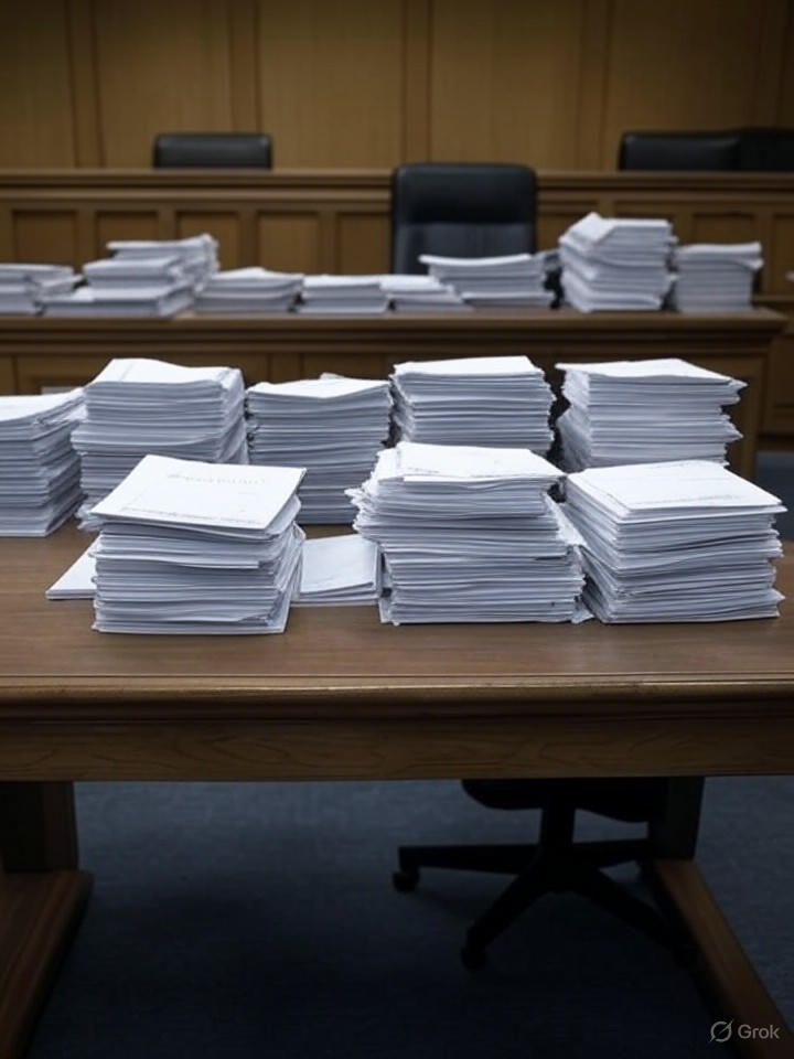 'It Ends With Us' film set juxtaposed with legal documents and insurance forms